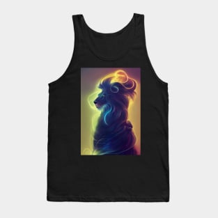 A colourful spectral lion Tank Top